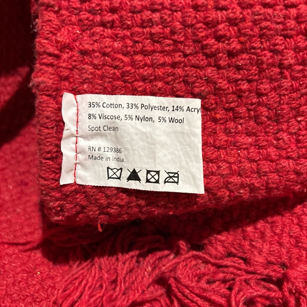 Red woven doormat - Picture 3 of 3